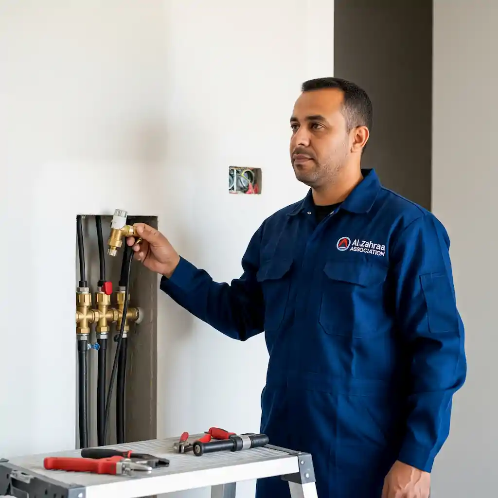 فنى صحي جمعية الزهراء